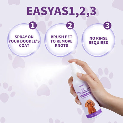 Pet Softness Solution Spray Lavender Essence Deep Cleaning Nourishing Shiny Coat for Dogs Cats