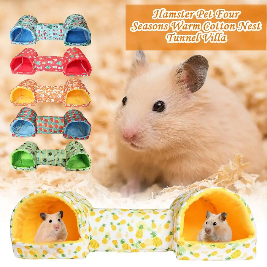 Hamster House Guinea Pig Bed Cave House Hideout for Dwarf Rabbit Bunny Ferret Hamster Chinchilla Hedgehog Washable Cage Nest