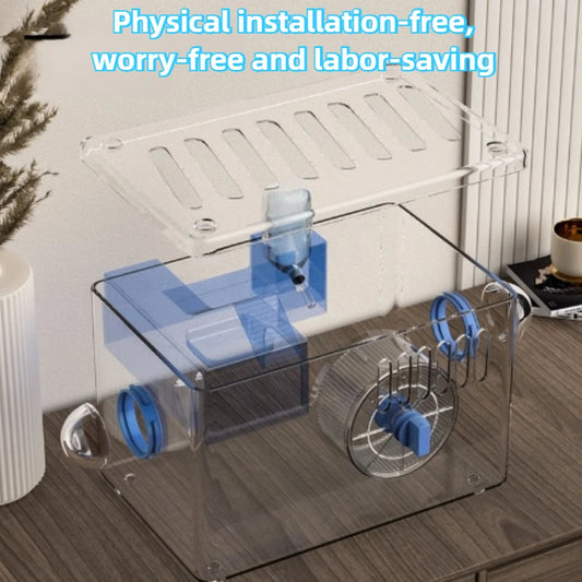 Hamster Cage Transparent Hamster Nest Breathable and Ventilated Integrated Luxury Multifunctional Hamster Product Small Animals