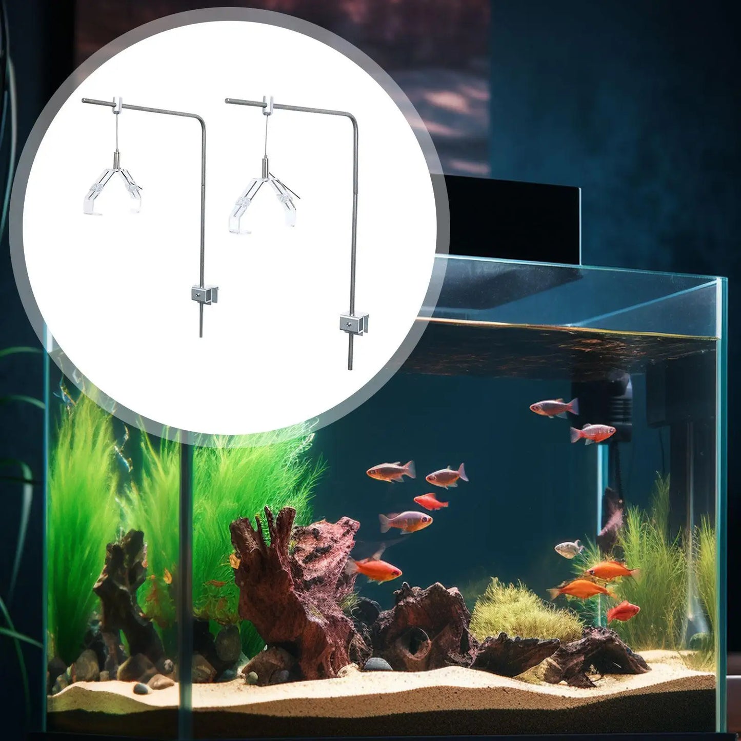 2Pcs Aquatic Plant Lighting Holder, Aquarium Light Bracket Mount for Marine Tanks, Fish, Aquatic Plants, Saltwater