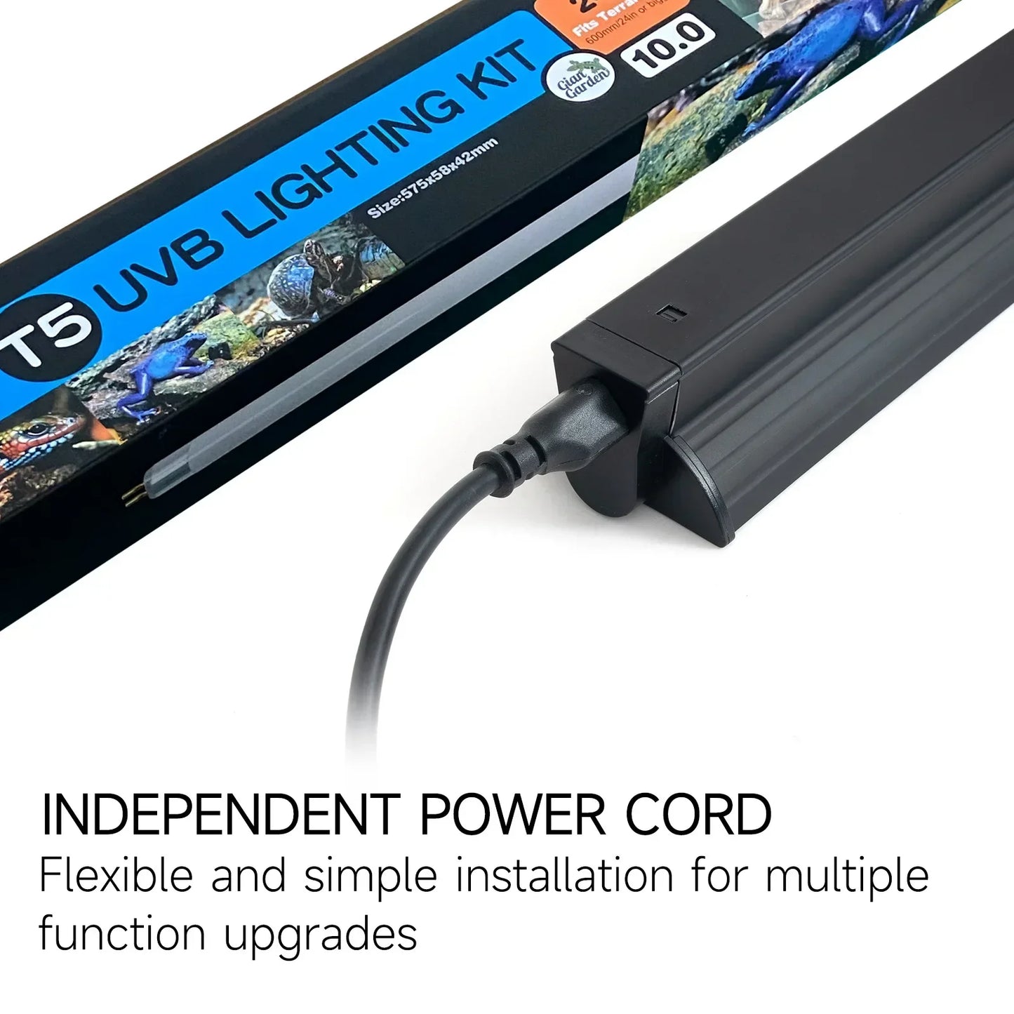 UVB Turtle Lamp 10.0 T5 Pet growth for Crawling Pets Lizard Tortoise Snake Reptile Tube and Lampshade Set with Switch EU/UK Plug