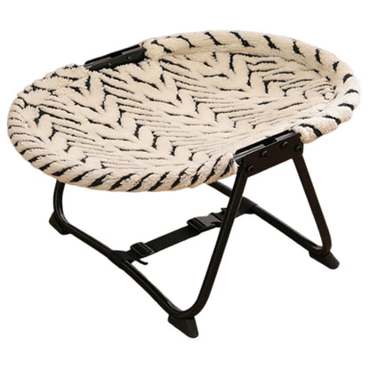 Portable Pet Bed Elevated Iron Frame Dog Cot Heavy Duty Pet Furniture for Small Medium Cats
