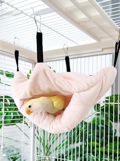 Pet Bird Parrot Hangable Cages Warm Hammock Hut Tent Warm Durable Wear-resistant Hanging Cave Sleeping Hatching Cage Decoration