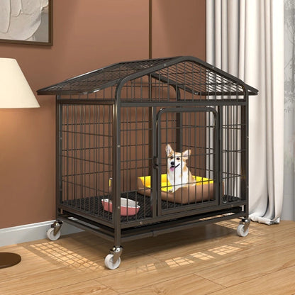 Indoor Large Medium Dog Cage with Toilet Pet Dog House Fence for Samoyed Labr Dog Cages Kennels And Run Outdoor Supplies