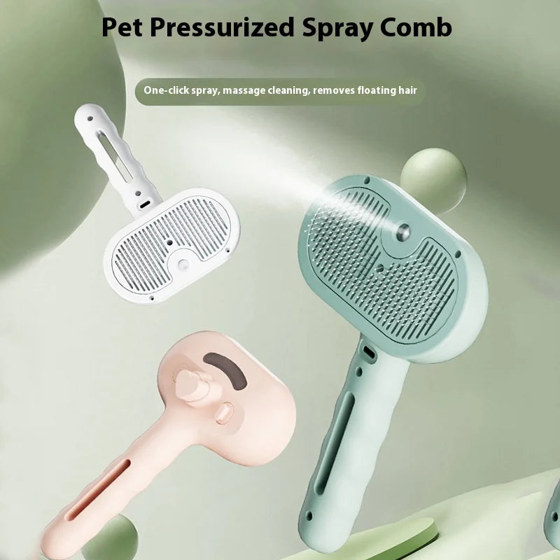 Dog Comb Pet Steam Massage Brush Safe Round Head Soft Teeth Spray Hair Removal Comb for Dog Universal for Cats Dogs Accessories