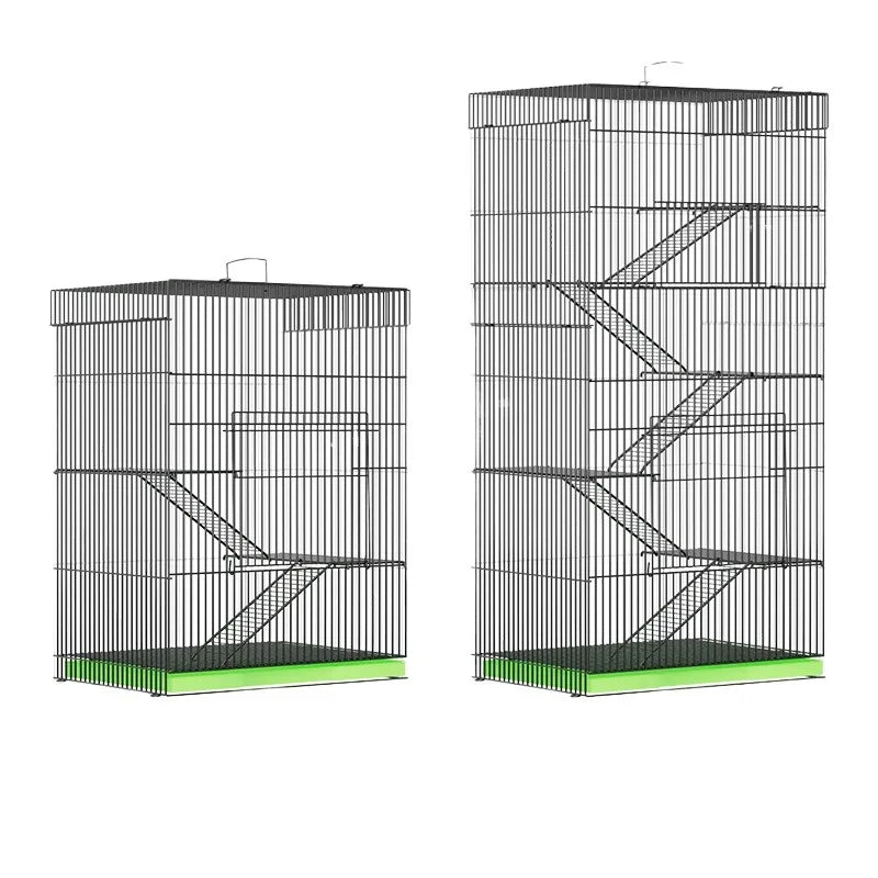 ‌3-Tier Extra Large Small Pet Cage - Sugar Glider Ferret-Proof Habitat, Multi-Level Rat Mansion Villa, Chew-Proof Removable Tray