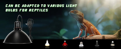 Reptile Heat Lamp Dome 85 Inch with Thermostat Control for Terrarium Lighting Amphibian Habitat Accessories