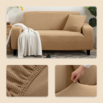 Jacquard Sofa Cover Couch Cover Sofa Cover Elastic Soft Versatile Furniture Protection Cover Pet Proof Living Room Household Use