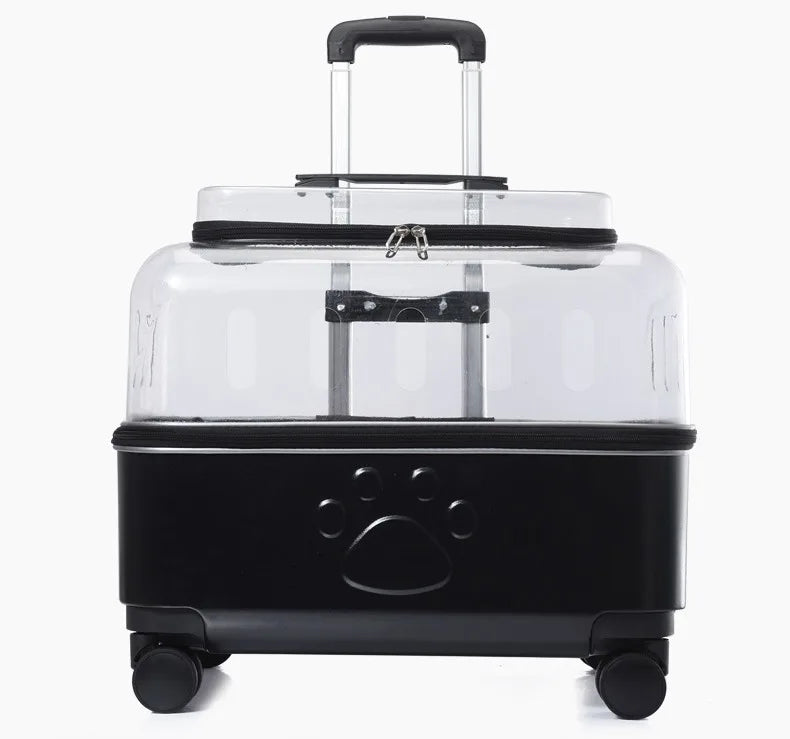 Portable Dog Strollers Carriers Travel Luxury Transparent Cats Strollers Cheap Outdoor Small Medium Suitcase Pets Supplies