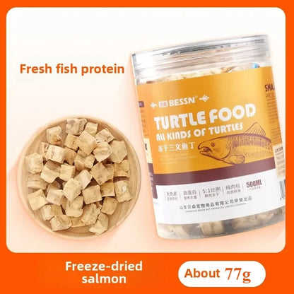 Premium Turtle Food-Dried Shrimp, Mealworms, Freeze-Dried Fish & Insects for Aquatic Turtles, Baby Turtles, and Snapping Turtles