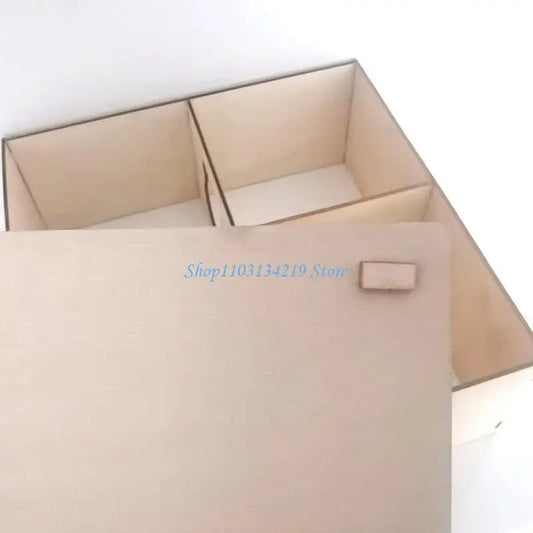 N5KC Hamster Wooden House Multi Chambers Detachable Roof Small Pet Hideout for Dwarf Hamsters Easy to Clean Habitat Decor