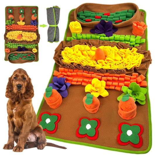 Pet Dog Snuffle Mat Slow Feeding Training Toy for Indoor/Outdoor Activities Wool Fleece Dog Puzzle Toy Pet Stuffy Foraging Pads