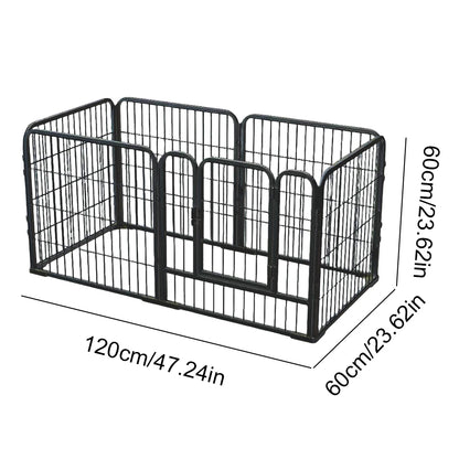 6 Panels Dog Fence Playpen Foldable Exercise Puppy Kennel Cage Heavy Duty Dog Exercise Fence for Dog Cat Rabbit Pet Exercise