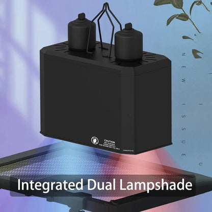 Sun Lamp Heating Pet Reptile Turtle Feeding Box Rainforest Tank UVB Integrated Lampshade Lighting Shades Lizard Turtle Breeding