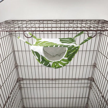 2025 Hanging Ferret Hammock Cage Printed with Hooks Hamster Hammock Ferret Warm Bed For Guinea Pig Hideout Mouse