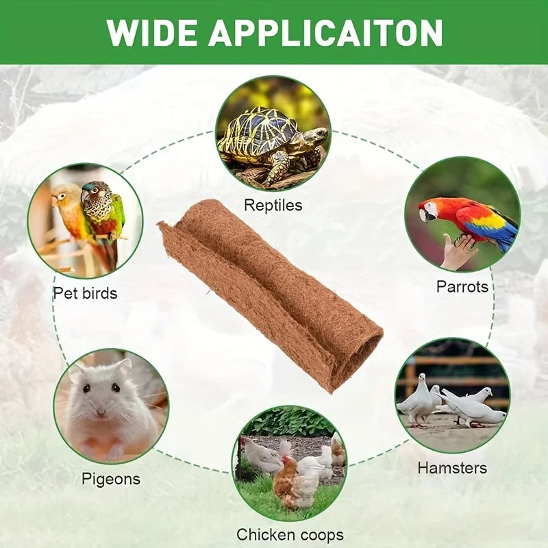 Chicken Coop Nest Eco-Friendly Coconut Coir & Palm Fiber Chicken Nesting Pads - Reusable Hens Bedding Mats for Egg Layinga