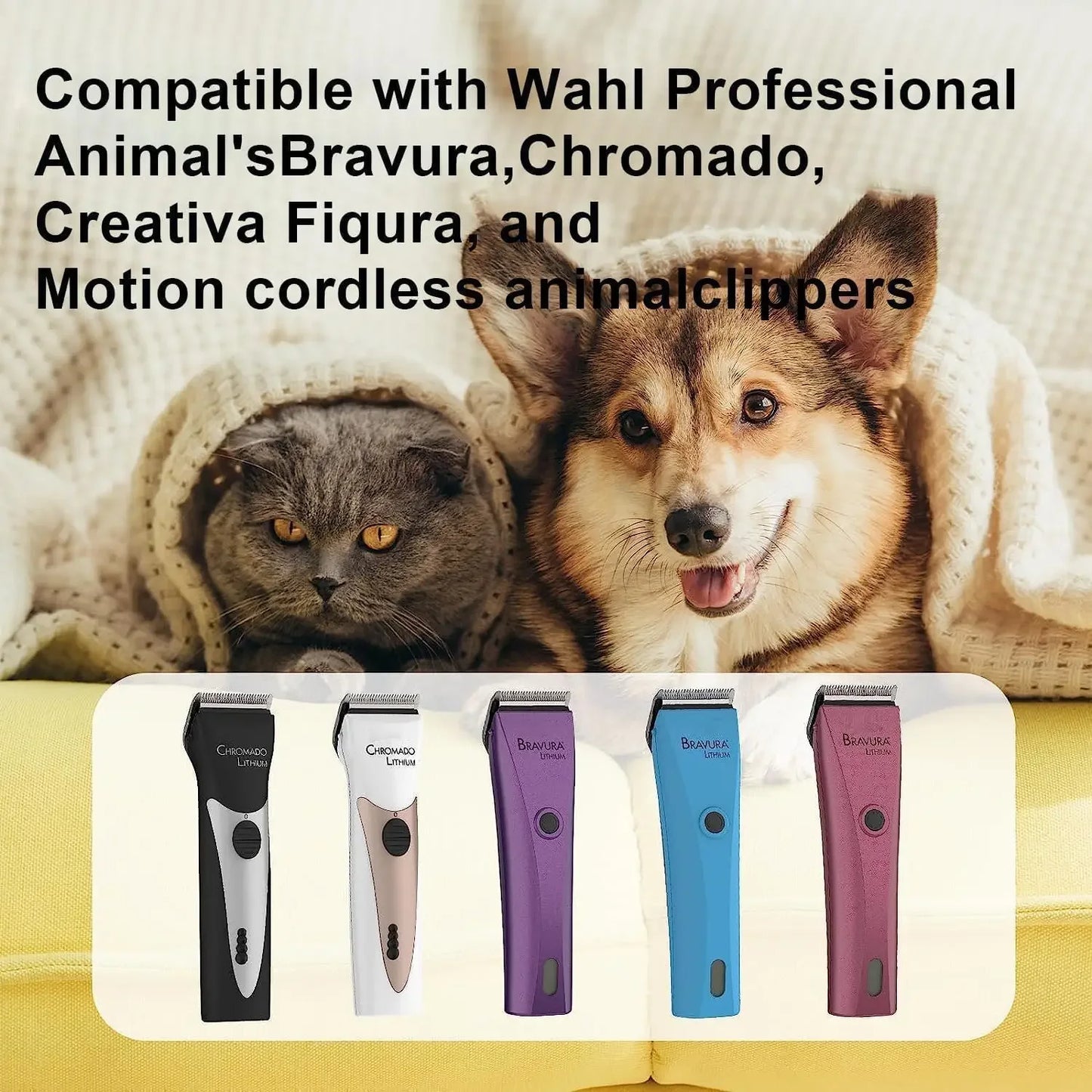 Dog Pet Horse Grooming 5in1 Diamond Blade For Wahl Professional Animal Clippers Arco,Bravura,Chromado,Creativa,Figura,Motion