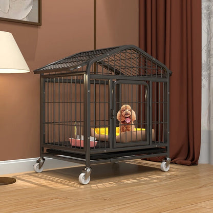 Indoor Large Medium Dog Cage with Toilet Pet Dog House Fence for Samoyed Labr Dog Cages Kennels And Run Outdoor Supplies