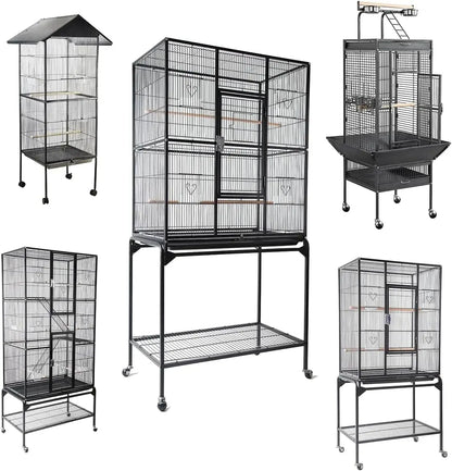 3 Layers Platform Chinchilla Sugar Glider Cockatiel Steel Cage Parrot Bird Cage Large Breeding Aviary Outdoor