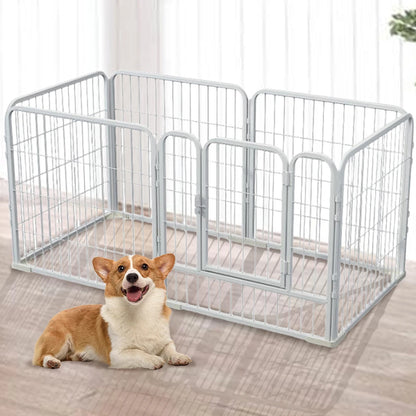 6 Panels Dog Fence Playpen Foldable Exercise Puppy Kennel Cage Heavy Duty Dog Exercise Fence for Dog Cat Rabbit Pet Exercise