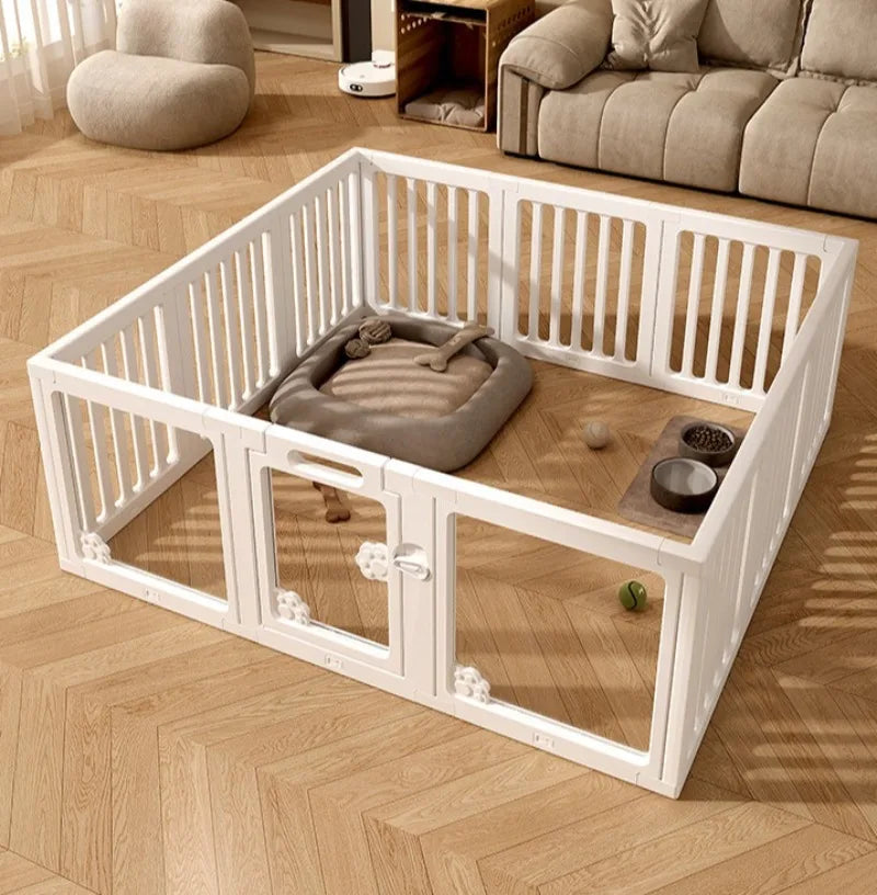 DIY Free Combination Dog Fence Transparent Indoor Acrylic Dog Playpen Splicing Isolation Pet Fences Household Small Enclosure