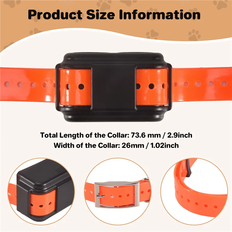 -ABAB Pet Tracker Gps Collar For Dogs Real Time Tracking Animal IP67 Waterproof Hound Locator For Medium Big Dog
