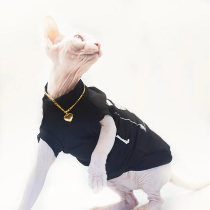Cool Sphynx Cat Vest - Stylish and Breathable Clothing for Hairless Cats,Devon Rex, Cornish,Kitty