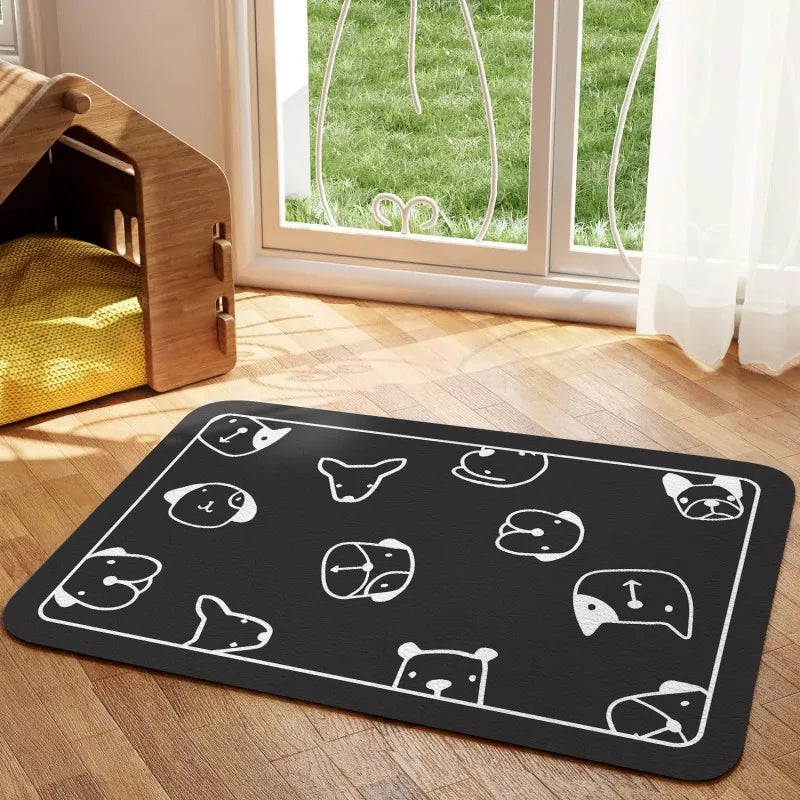 Diatomaceous mud pet mat Feeding mat for cats and dogs non-slip anti-spill easy to clean pet placemat absorbent quick drying mat