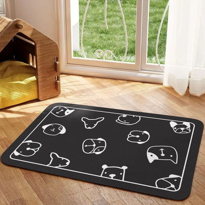 Diatomaceous mud pet mat Feeding mat for cats and dogs non-slip anti-spill easy to clean pet placemat absorbent quick drying mat