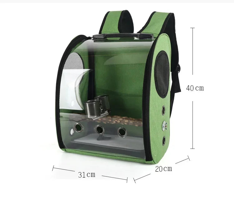 Pet Bird Cage House Parrot Carrier with Feeders Bird Large Space Travel Bag Breathable Portable Bird Cage Accessories