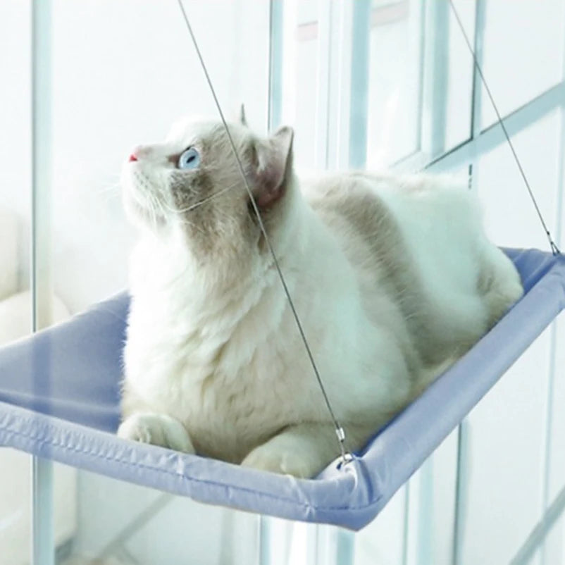Pet Cat Hammock Hanging Cat Bed Bearing 20Kg Comfortable Cat Sunny Window Seat Mount Kitten Climbing Frame Pet Accessories