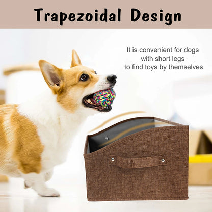 Custom Dog Toy Storage Box Foldable Cat Dogs Storage Basket Free Print Name Paw Pet Organizer Baskets For Dogs Cats Pet Supplies