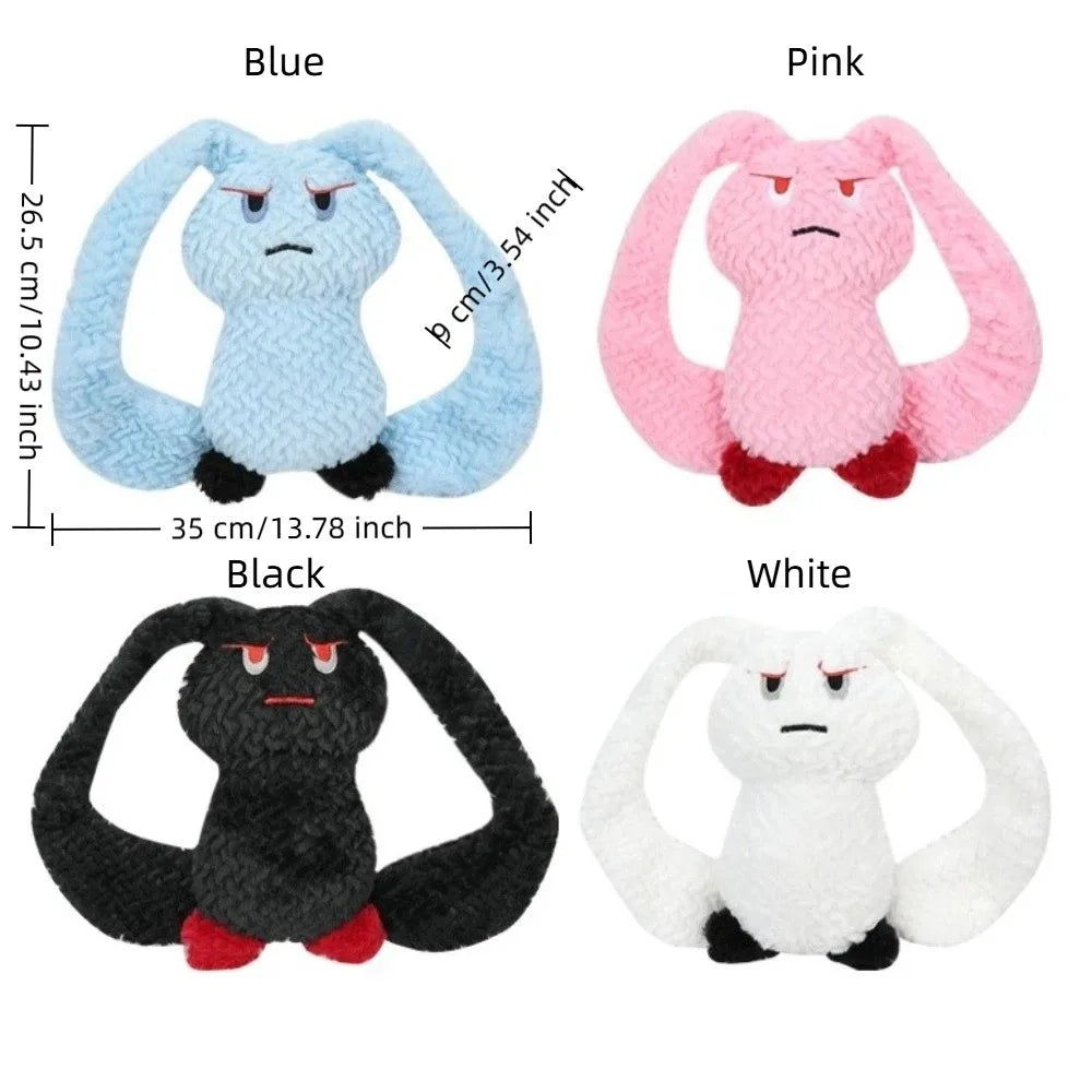 Portable Long Eared Rabbits Pet Stuffed Animal Bite-Resistant Dog Chew Tooth Cleaning Soft Gnawing Puppy Medium Small Dog
