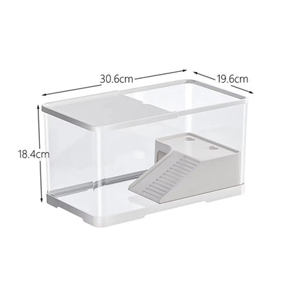 New Turtle Tank Habitat Kit Hatching Breeding Case Decor Turtle Terrarium Basking Platform With Multi-Function Area