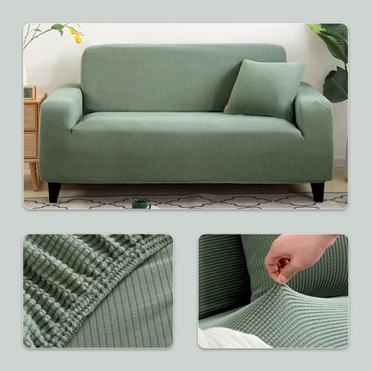 Jacquard Sofa Cover Couch Cover Sofa Cover Elastic Soft Versatile Furniture Protection Cover Pet Proof Living Room Household Use
