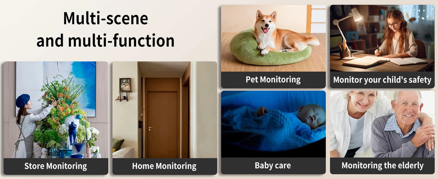 Pet Surveillance Cam era | 360° Robot Came ra,Baby Pet Camer a, Bidirectional Dialogue,Motion Detection,Dog/Cat/Baby/Elderly