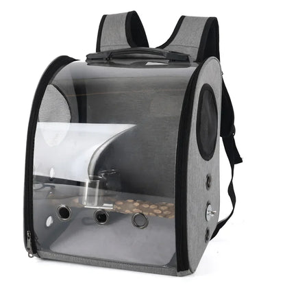 Pet Bird Cage House Parrot Carrier with Feeders Bird Large Space Travel Bag Breathable Portable Bird Cage Accessories