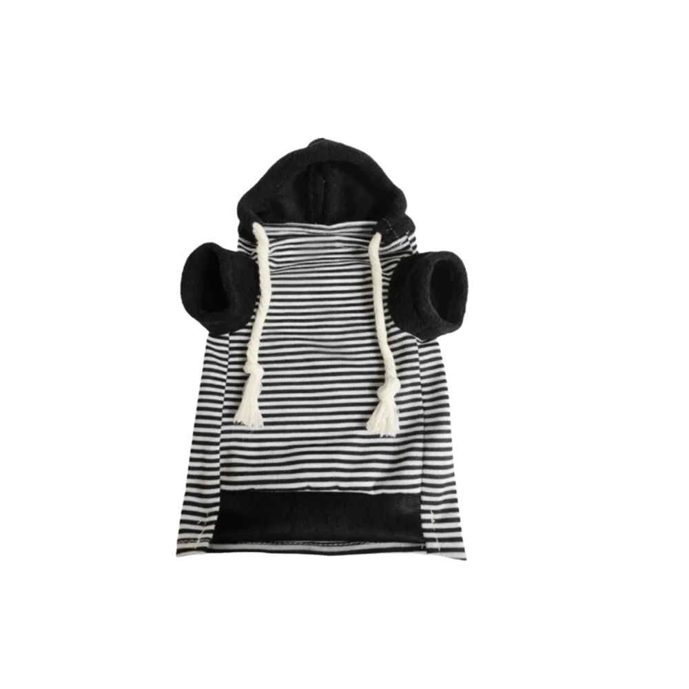 Skin Friendly Elastic Ferret Hoodie Cozy Soft Ferret Pullover Thick Fleece Stylish Drawstring Hamster Coat Daily Party