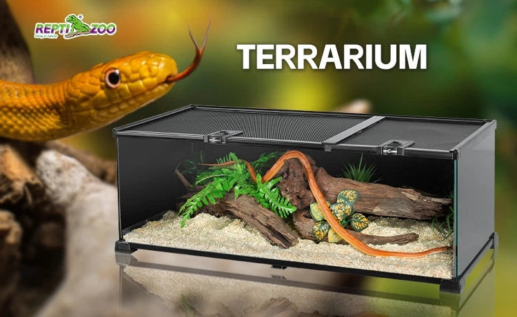 Reptile Terrarium 242 L 1.2 Meter 64 Gal Big Reptile Enclosure Glass Bearded Dragon Tank Habitat