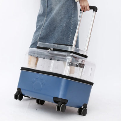 Portable Dog Strollers Carriers Travel Luxury Transparent Cats Strollers Cheap Outdoor Small Medium Suitcase Pets Supplies