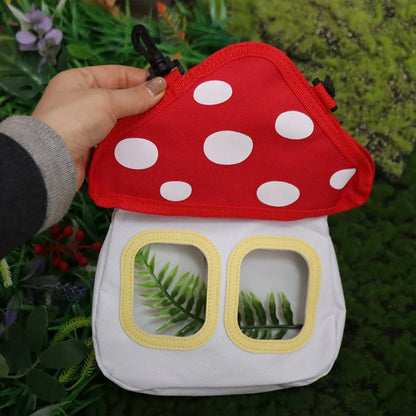 Mushroom Shaped Rabbit Hay Bag Large Capacity Oxford Cloth Rabbit Feeding Bag Hanging Portable Rabbit Hay Feeder Bag