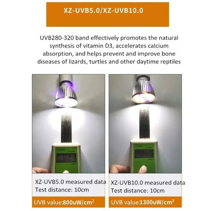 LED Reptile Light Bulb UVA UVB E27 Terrarium Lamp Full Spectrum 5.0/10.0 Lighting Small Pet Heating Bulb Night Vision