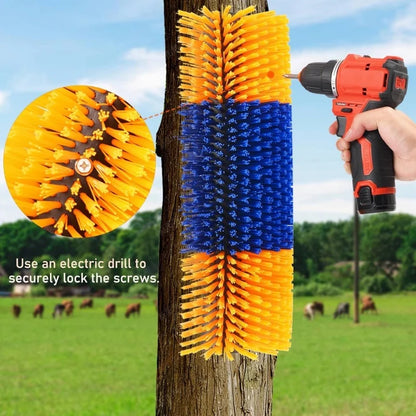 Livestock Grooming Brush Deep Massage Grooming Tool Quick-Connect System For Cow Horse Goat Sheep Itch Relief Back Scratching