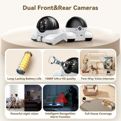 Pet Surveillance Cam era | 360° Robot Came ra,Baby Pet Camer a, Bidirectional Dialogue,Motion Detection,Dog/Cat/Baby/Elderly