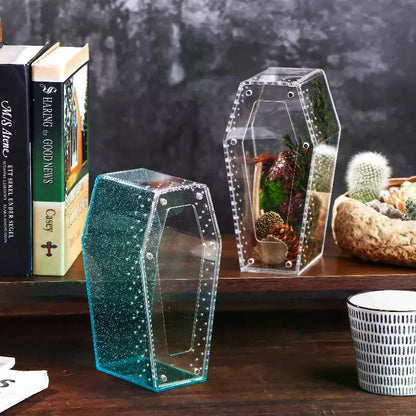 Acrylic Transparent Reptile Enclosure Insect Spider Lizard Feeding Cage Reptile Breeding Box Ventilation Arboreal Enclosure Case
