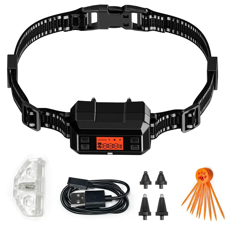 Electric Wireless GPS Dog Fence, Safe Dog Containment System GPS Boundary, Radius up to 999 Yards, Waterproof Training Collar