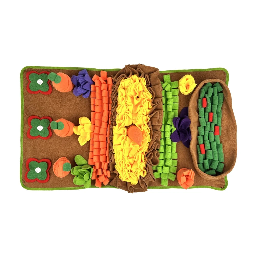 Pet Dog Snuffle Mat Slow Feeding Training Toy for Indoor/Outdoor Activities Wool Fleece Dog Puzzle Toy Pet Stuffy Foraging Pads