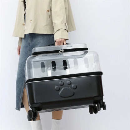 Portable Dog Strollers Carriers Travel Luxury Transparent Cats Strollers Cheap Outdoor Small Medium Suitcase Pets Supplies