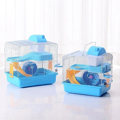 Stylish Hamster Cages in Blue and Pink: Ideal for International Pet - lovers!