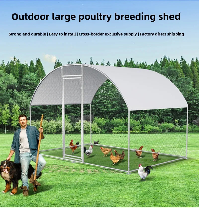 Outdoor Large-scale Chicken Duck Breeding Shed Nests Weatherproof Farm Poultry Cages Simple Breathable Pet Supplies Accessories
